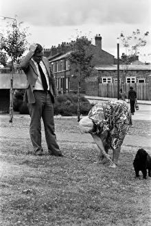 00554 Prints: Ninety two year old supergran Winifried Ali gives a demonstration of her ability to
