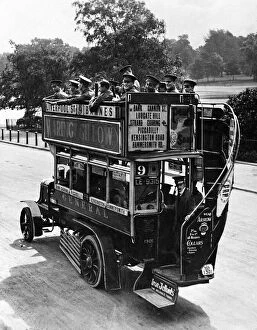 Images Dated 13th September 2012: No. 9 Omnibus - carring Territorials and Loaded with Ammunition leaving the powder