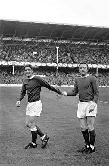 Nobby Stiles in action during the match between Manchester United and Everton