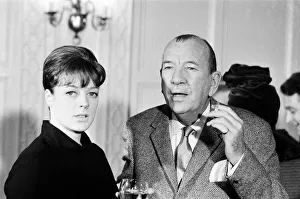 Noel Coward Reception for cast members in Manchester where he celebrates two