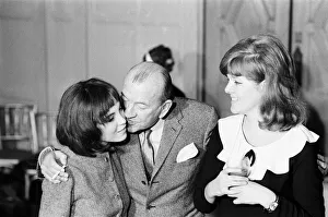 Noel Coward Reception for cast members in Manchester where he celebrates two