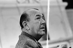 Noel Coward Reception for cast members in Manchester where he celebrates two