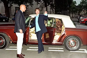 Noel Gallagher (and his girlfriend Meg Matthews - who is in the Rolls Royce