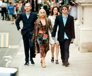 Noel Gallagher and his girlfriend Meg Matthews at 10 Downing Street for a party held by