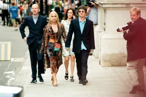 00890 Prints: Noel Gallagher and his girlfriend Meg Matthews at 10 Downing Street for a party held by