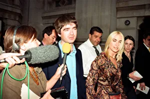 Noel Gallagher and his girlfriend Meg Matthews at 10 Downing Street for a party held by