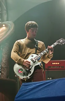 Noel Gallagher of Oasis performing at Newcastle Arena during their Be Here Now Tour