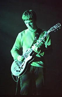 Noel Gallagher of Oasis performing at Newcastle Arena during their Be Here Now Tour