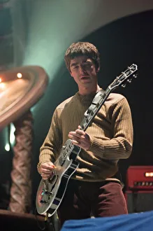 Noel Gallagher of Oasis performing at Newcastle Arena during their Be Here Now Tour