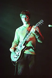 Noel Gallagher of Oasis performing at Newcastle Arena during their Be Here Now Tour