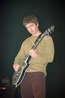Noel Gallagher of Oasis performing at Newcastle Arena during their Be Here Now Tour