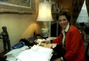 Norma Major wife of the prime minister John Major seen here in 10 Downing Street