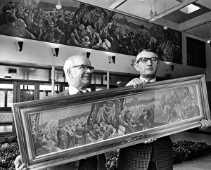 Norman Cornish (right) gets ready for the royal presentation with Councillor Bob