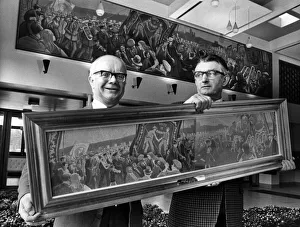 01100 Prints: Norman Cornish (right) gets ready for the royal presentation with Councillor Bob