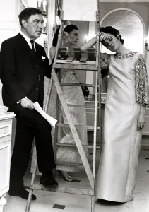 Ladders Prints: Norman Hatnell, Fashion Designer looking frustrated in his unfinished new hairdressing