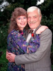 Hugging Prints: Norman Rodway actor and wife Jane Thorogood October 1991 Pictured together