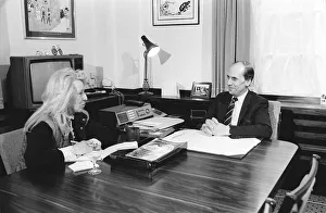 NORMAN TEBBIT BEING INTERVIEWED BY EVE POLLARD 13 / 05 / 1986