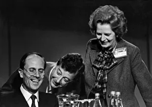 Norman Tebbit (left) with Margaret Thatcher at the Conservative Party Conference