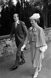 Norman Tebbit and his wife Margaret at the wedding of their son John to teacher Penny