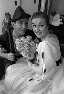 00095 Prints: Norman Wisdom with Yana December 1960 Backstage at theatre where they are starring
