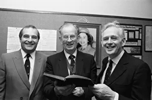 Literature Prints: Norris McWhirter (right), co-founder of the Guinness Book of records along with his