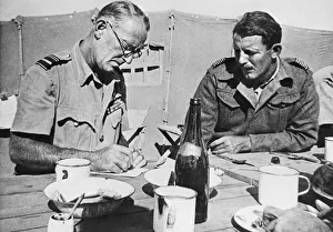 01433 Prints: The North African Front. The A. O. C Western Desert Air Forces, giving orders