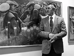 North East artist Norman Cornish pictured at his exhibition