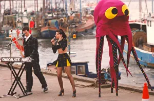 North East band Chocolate World give an outdoor gig on the Quayside - Kevin R