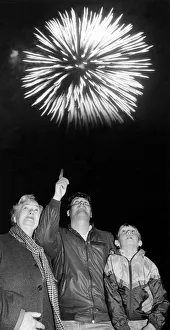 00419 Prints: North East Festivals The Bull family watch the firework display at North Shields