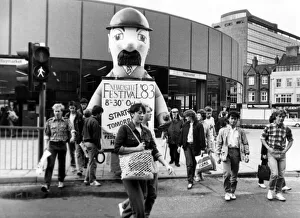 North East Festivals The giant Mr Bill Board tours the streets of Newcastle 7