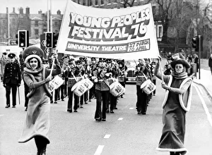 Procession Prints: North East Festivals Students Ceinwen Morgan- Jones, right, and Julia Robson, left