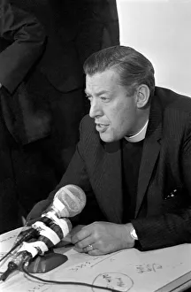 Northern Ireland August 1969. Reverend Ian Paisley gives a press conference
