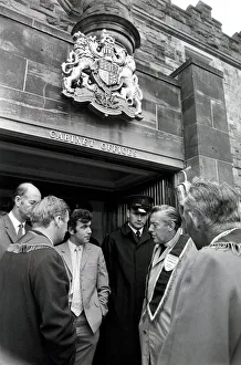 Northern Ireland August 1971. Ian Paisley and supporters march on Stormont