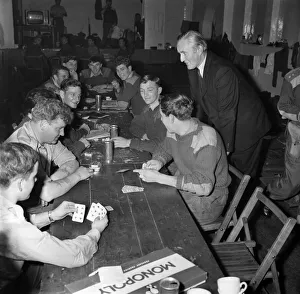 Northern Ireland P. M. Major Chichester Clark pictured in Belfast with British troops