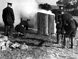 Firefighter Prints: Northumberland Colleries Fire and Rescue Brigade give a pre Second World War