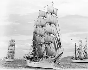 Ships Prints: Norwegian Windjammer Christian Radich in a Tall Ships Race