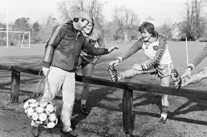 Images Dated 26th January 1984: Norwich City F. C. are seen training today ahead of their game against Spurs