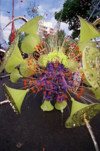 Customs And Prints: The Notting Hill Carnival Aug 1999 Dancers in the streets of Notting Hill wearing