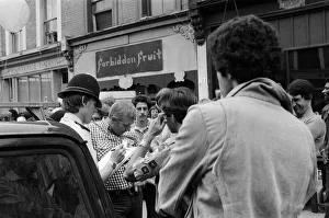 Notting Hill Carnival. The police check point for people who have had wallets, bags etc