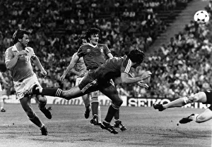 Nottingham Forest forward Trevor Francis scores the games only goal with a diving header