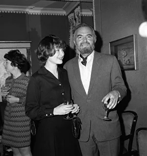 Cravat Prints: November 1969 Actress At a reception held for Actor James Mason (R