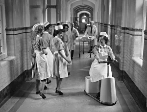 Scooter Prints: Nurses at Newcastle-on-Tyne Royal Victoria Infirmary. 3rd March 1965