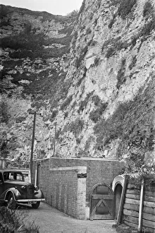 01462 Prints: Nurses prepare the First Aid Post in Dover dug into the white cliffs. 22nd February 1945