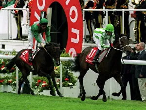 Oath ridden by jockey Kieren Fallon winning the Derby at epsom - June 1999