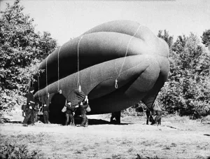 01249 Prints: An observation balloon is a type of balloon that is employed as an aerial platform for