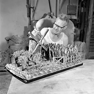 Occupation: Baker: Master baker John Nixey seen here creating sculptures out of bread in