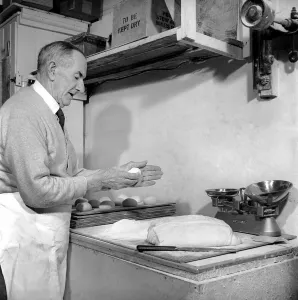 Occupation: Baker: Teddy Tonge - The muffin man of Reading seen here making