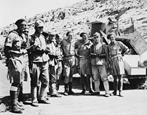 01454 Prints: The Occupation of Syria. Turkish soldiers and the crews of British armoured cars
