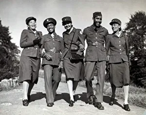 Ethnicity Prints: October 1942 WW2 Soldiers and Red Cross Workers The first three African American
