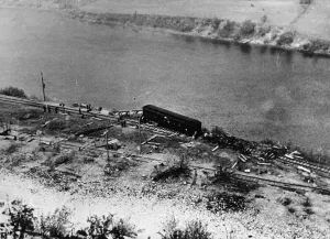 German Prints: On October 7th 1943, a German military train was wrecked by sabotage